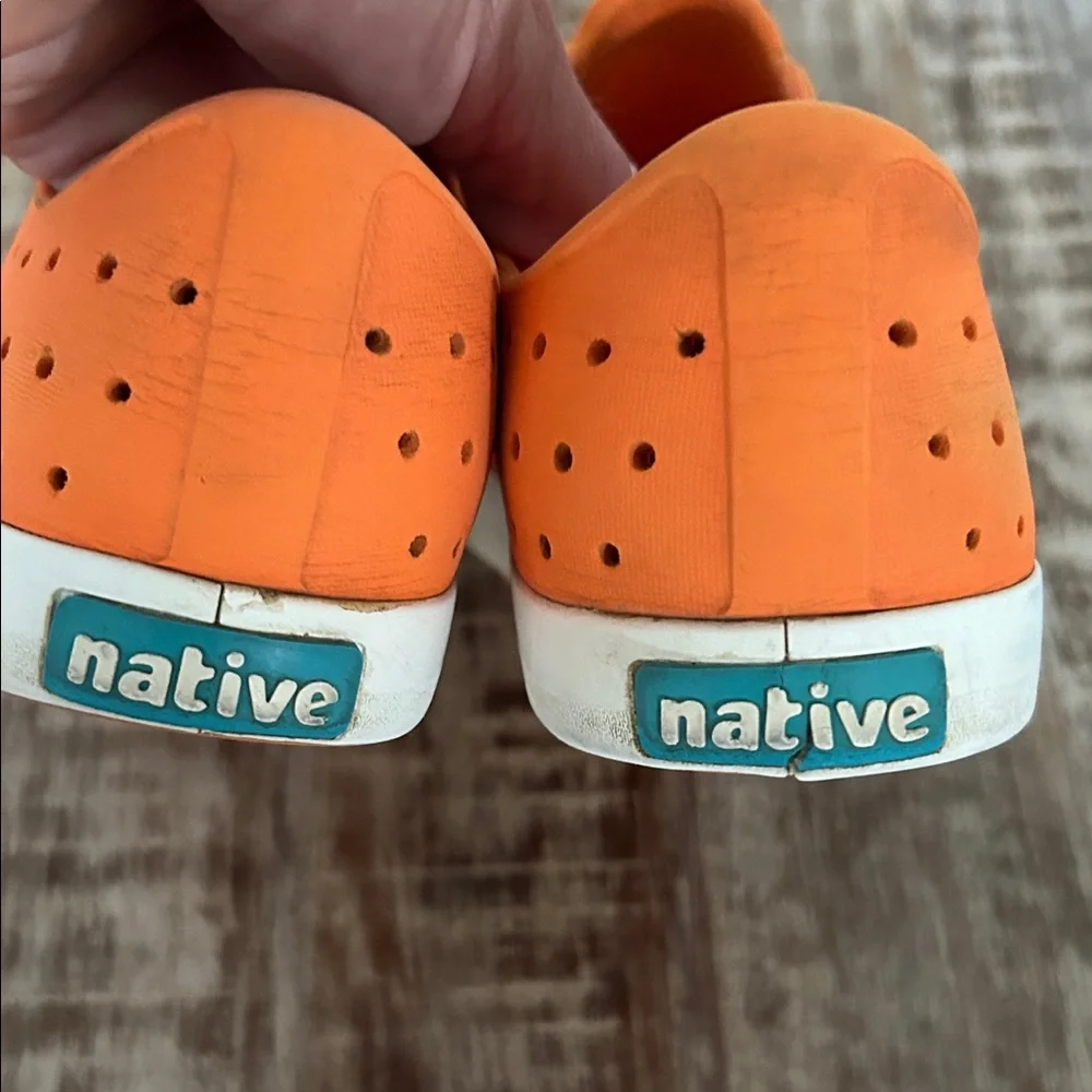 Native Bright Orange Perforated Slip-Ons - Picture 3 of 6